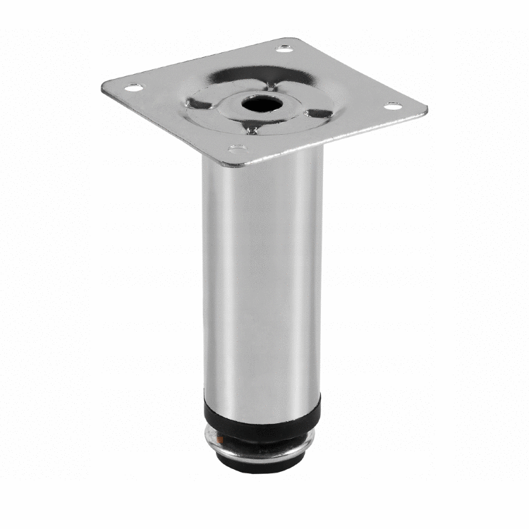 Опоры мебельная регулируемые h 100 d 30 матовый хром (заказ)