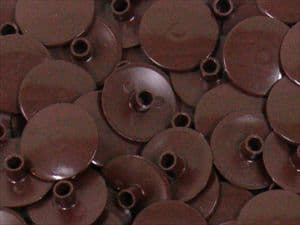 заглушки пластиковые для Эксцентрика d-18 орех темный №08 ( кратно 50 шт.)