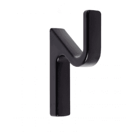 BRD K107BL.13 Крючок ZIGZAG однорожковый черный матовый (заказ)