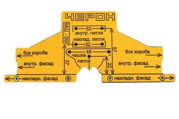 МШ-39 Мебельный шаблон для внутренних и накладных петель