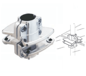 GP 81 Соединитель для трубы и двух панелей двухсторонний хром SALE