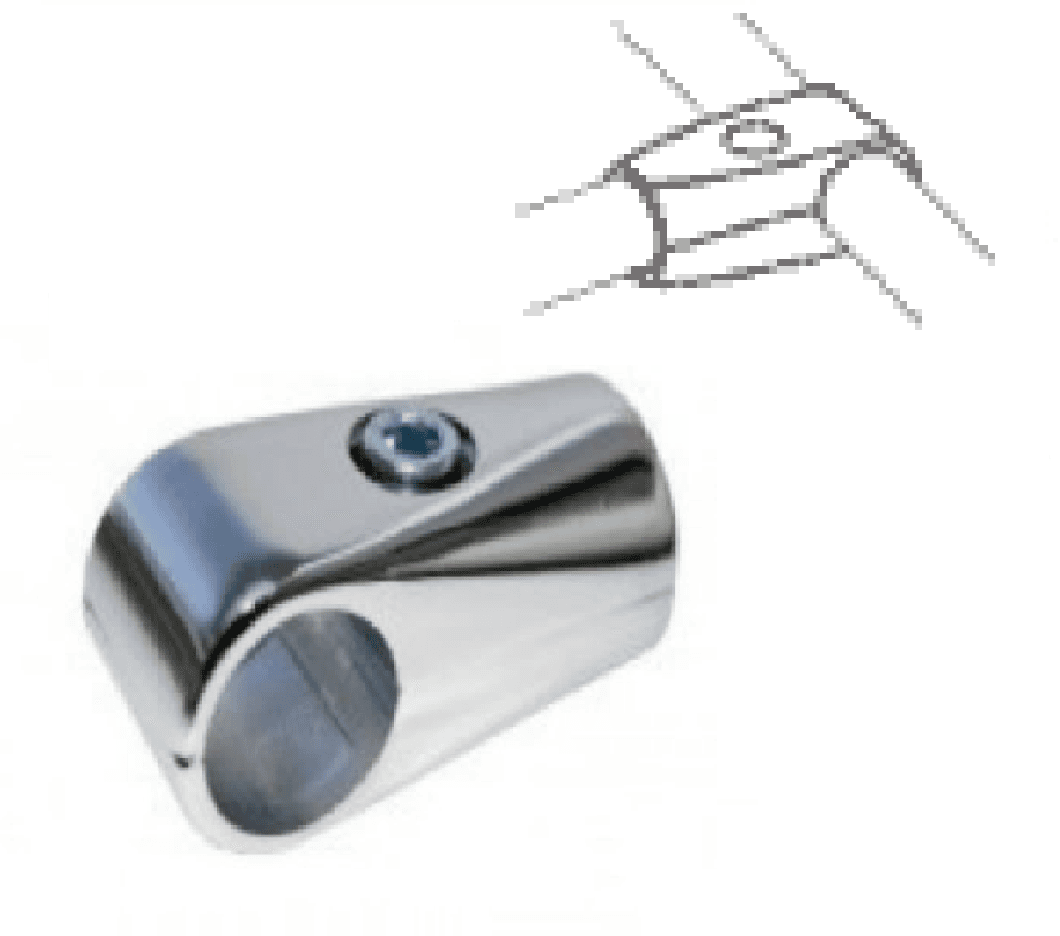 GТ 1 Соединитель для двух труб Т-образный хром