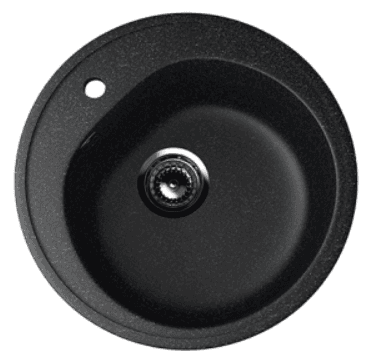 Мойка ULGRAN U-101-308 круглая черный