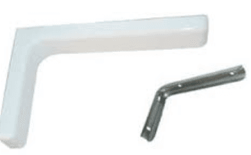 Полкодержатель с декоративной накладкой белый 119х77,5х25