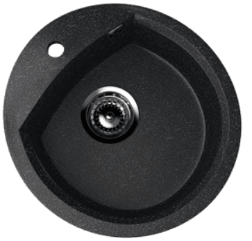 Мойка ULGRAN U-407-308 круглая черный