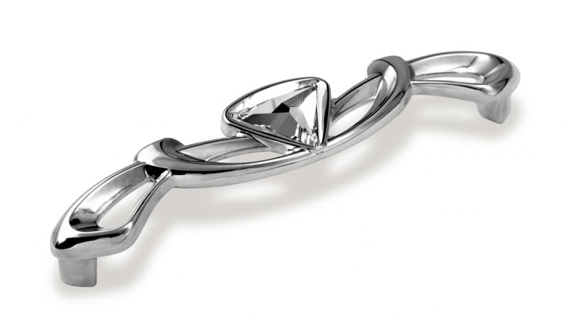 ВЛ FS-143 ручка скоба 128 мм хром глянцевый/кристалл SALE