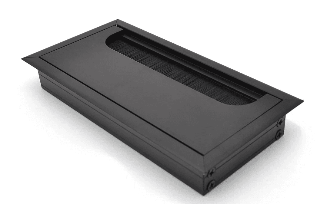 SETE заглушка для кабеля прямоугол. 80*160мм, металл, черный