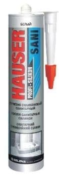 герметик Силиконовый Санитарный прозрачный 260 мл Картридж Hauser