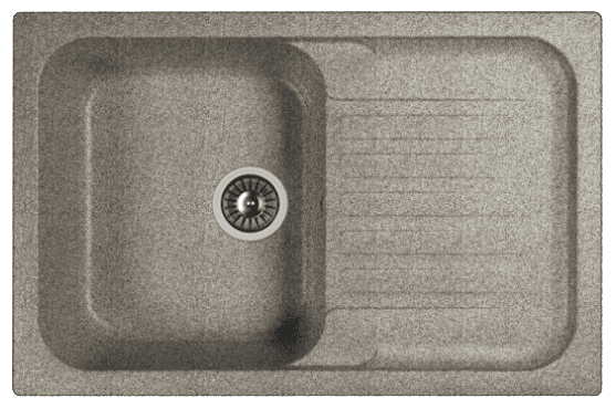 Мойка Dr. Gans Адель 780 прямоугольная с крылом базальт