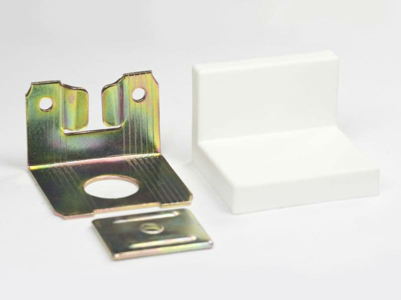 SAMET Уголок фиксирующий + накладка белый