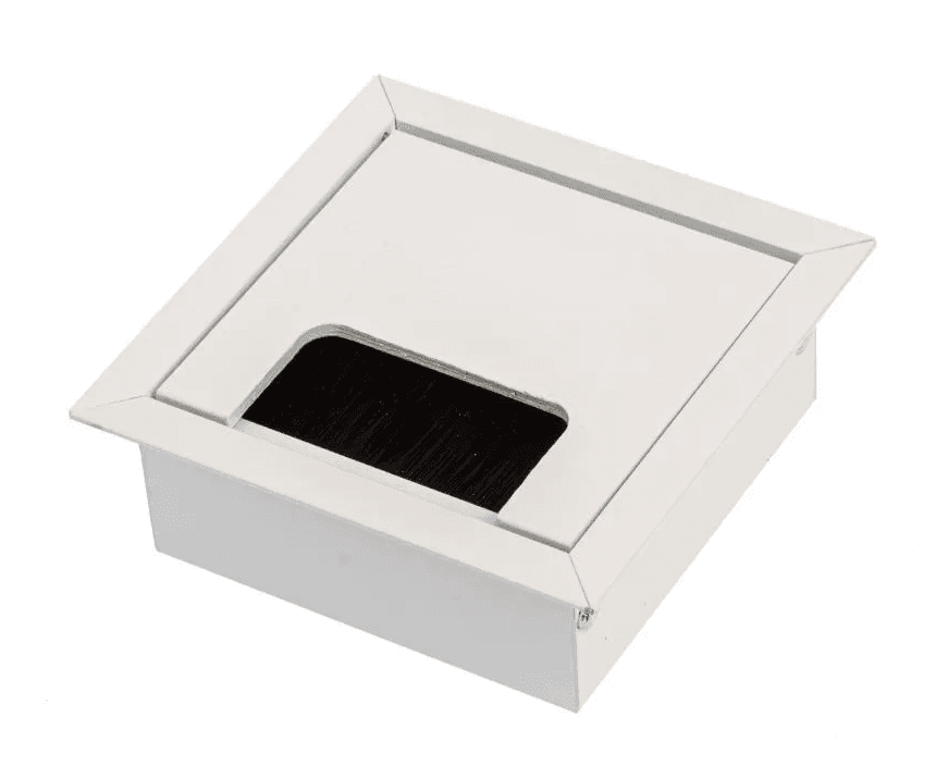 SETE заглушка для кабеля квадрат 80*80мм, металл, белый