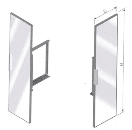 Зеркало Starax, поворотное 160 мм антрацит (120х340х1300) SALE