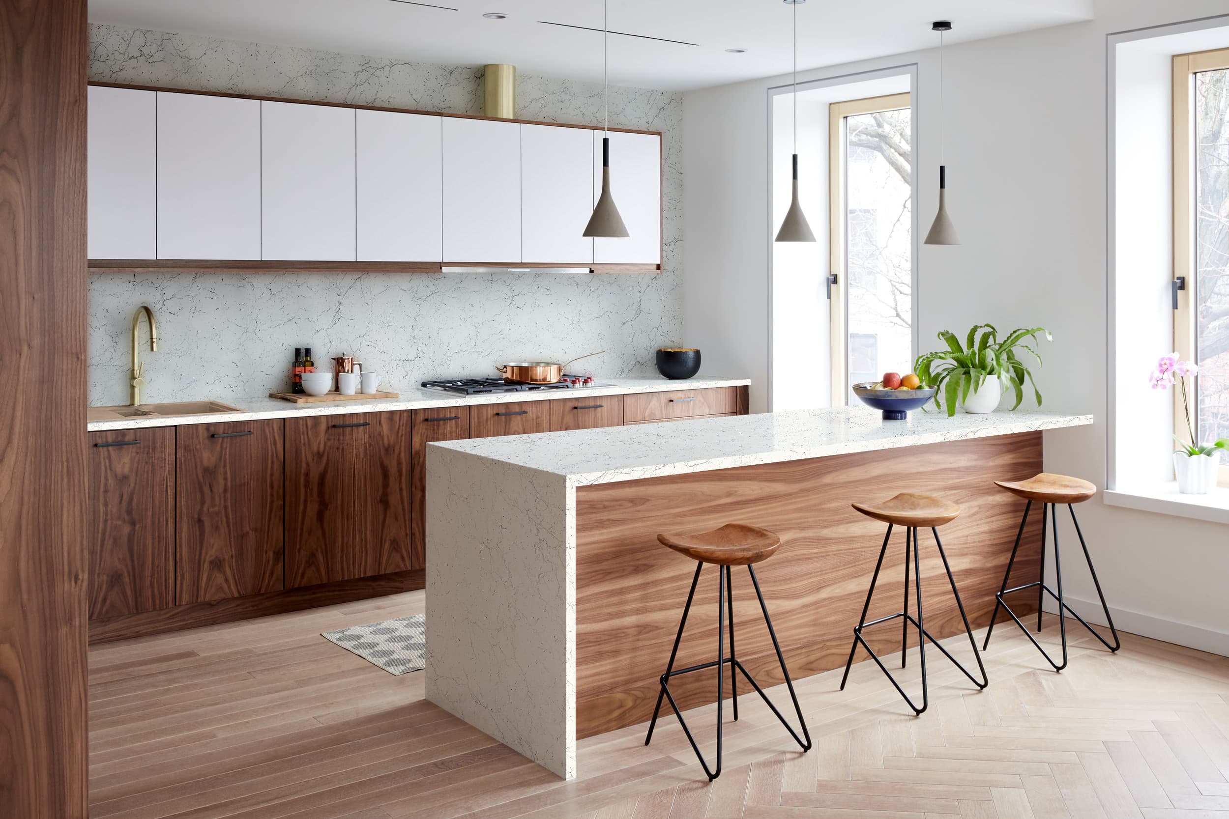 Столешница R3 КЕДР МК 3000*600*38мм 1 группа - Мрамор марквина белый 3028/S_R3 (заказ)