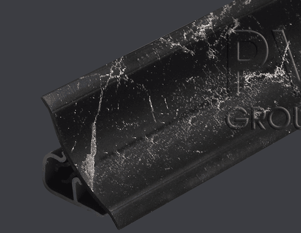 плинтус для столешниц 20*20*3,0 м Мрамор марквина черный 901 MRK 120-1371