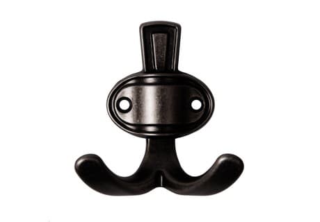 BRD K211ABL.2 Крючок BARON 2-х рожковый черный старинный (заказ)