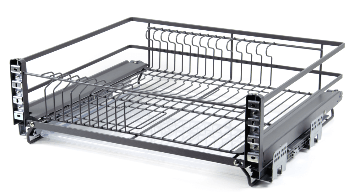 BRD Корзина-сушка выдвижная, одноуровневая MIRA KRS06/1/3/600/GRPH с доводчиком