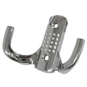 BRD K204CP.6 Крючок 2-х рожковый с перфорацией хром (заказ)