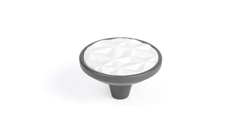 BRD RC523GR.1/W ручка-кнопка SFERA FACTURA серый/белый (заказ)