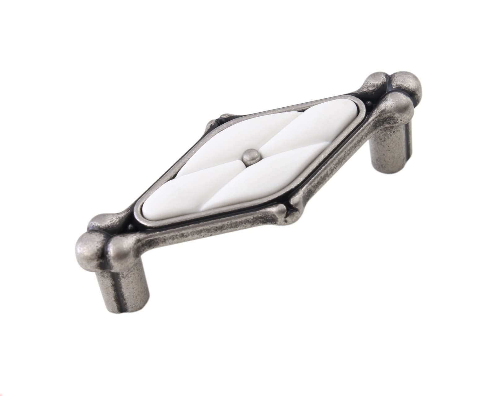 BRD RS118BAZ.4/W ручка-скоба 64мм DIVA чернёный старинный цинк/белый (снято)