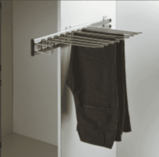 Razzio Вешалка для брюк выдвижная, боковая, алюм/хром правая 330х467х100