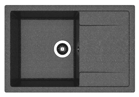 Мойка Dr. Gans Техно 860 прямоугольная с крылом черный (заказ)
