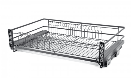 BRD Корзина-сушка выдвижная, одноуровневая MIRA KRS06/1/3/800/GRPH с доводчиком